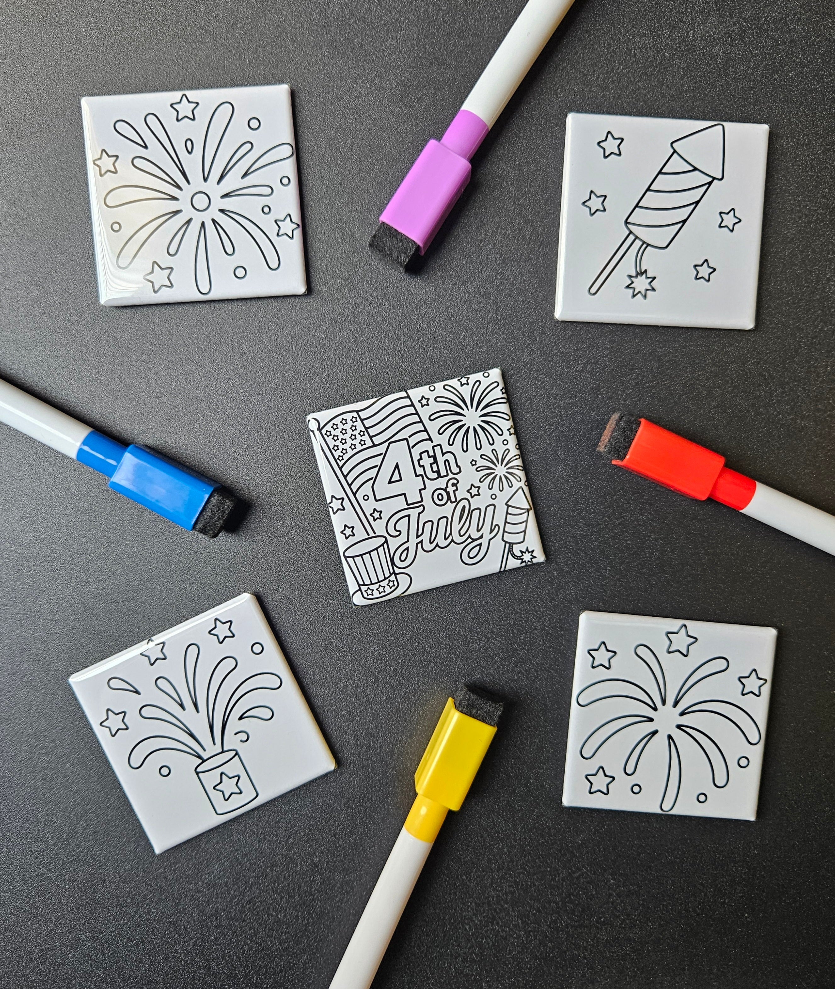 Dry Erase 4th of July Magnet Set