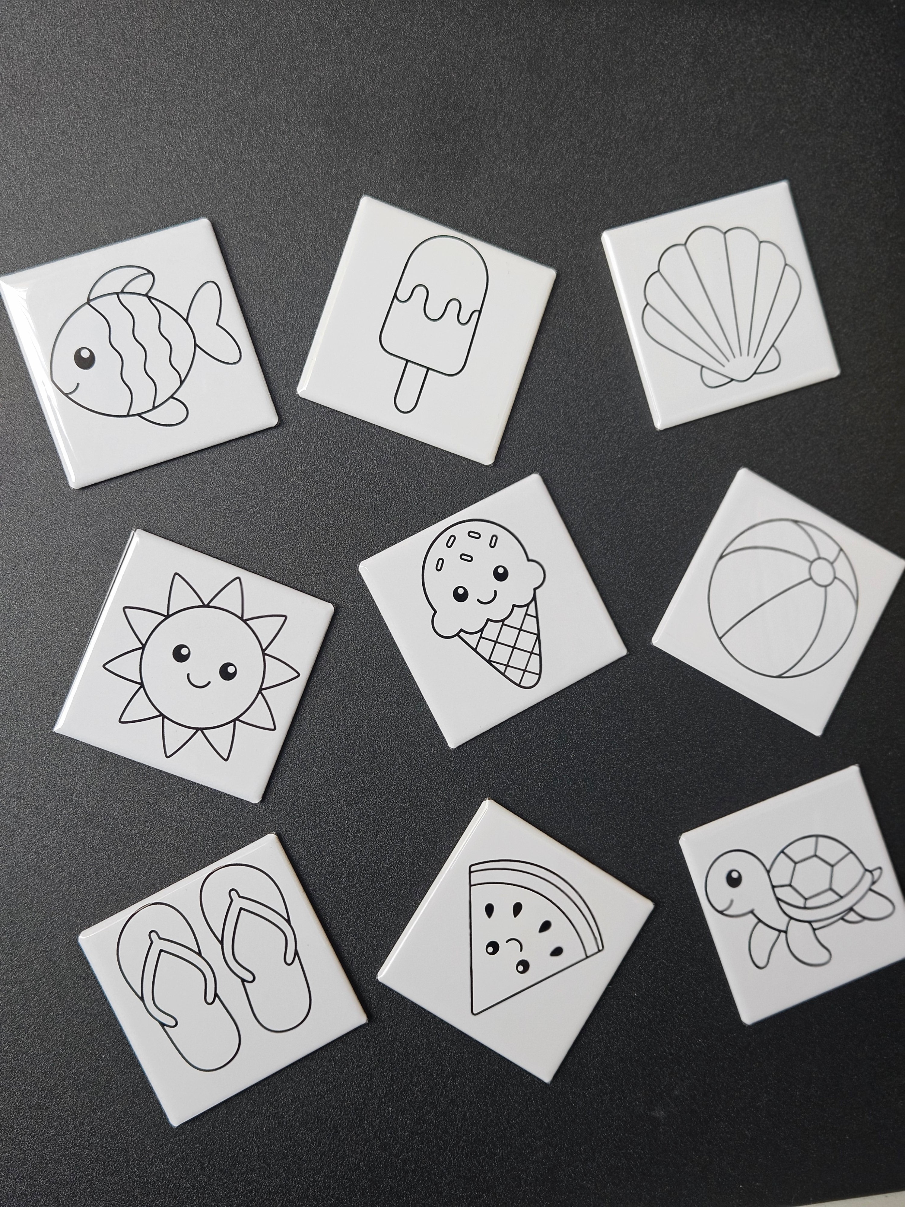 Dry Erase Summer Magnet Set